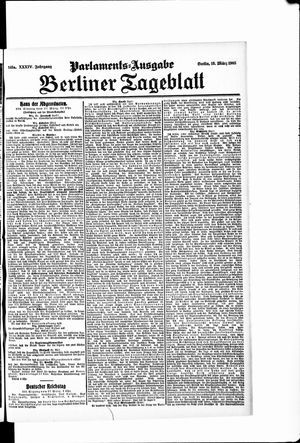 Berliner Tageblatt und Handels-Zeitung vom 18.03.1905