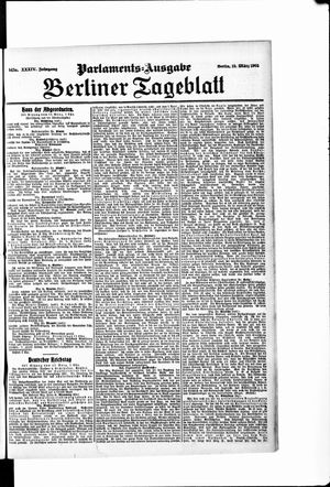 Berliner Tageblatt und Handels-Zeitung vom 19.03.1905