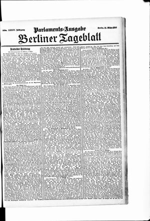 Berliner Tageblatt und Handels-Zeitung vom 21.03.1905