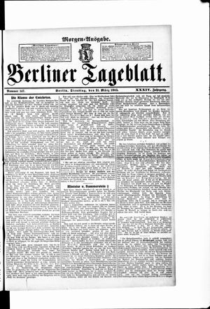 Berliner Tageblatt und Handels-Zeitung vom 21.03.1905