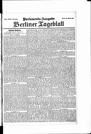 Berliner Tageblatt und Handels-Zeitung vom 24.03.1905