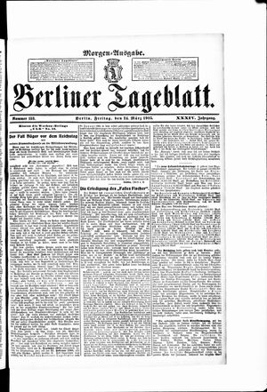 Berliner Tageblatt und Handels-Zeitung vom 24.03.1905