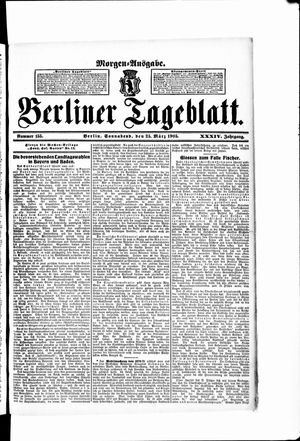 Berliner Tageblatt und Handels-Zeitung vom 25.03.1905