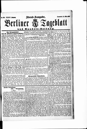Berliner Tageblatt und Handels-Zeitung vom 25.03.1905