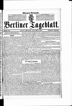 Berliner Tageblatt und Handels-Zeitung on Mar 29, 1905