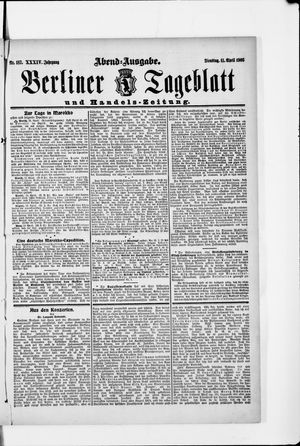 Berliner Tageblatt und Handels-Zeitung on Apr 11, 1905