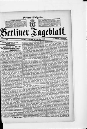 Berliner Tageblatt und Handels-Zeitung vom 05.05.1905