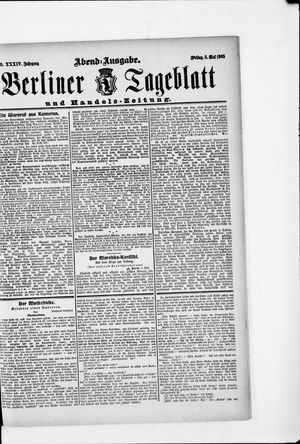 Berliner Tageblatt und Handels-Zeitung vom 05.05.1905