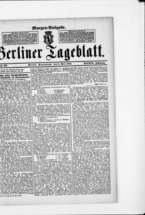 Berliner Tageblatt und Handels-Zeitung vom 06.05.1905