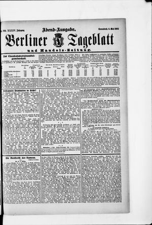 Berliner Tageblatt und Handels-Zeitung vom 06.05.1905