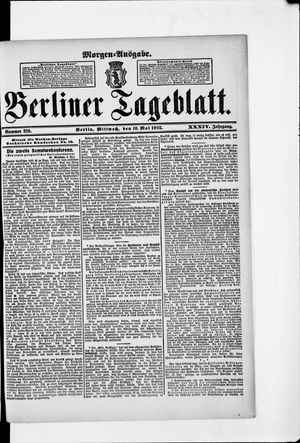 Berliner Tageblatt und Handels-Zeitung vom 10.05.1905