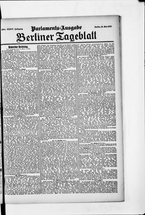 Berliner Tageblatt und Handels-Zeitung vom 12.05.1905
