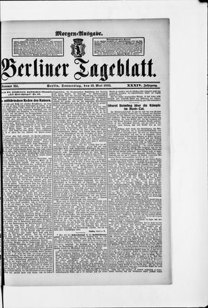 Berliner Tageblatt und Handels-Zeitung vom 18.05.1905