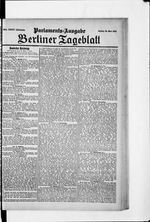 Berliner Tageblatt und Handels-Zeitung vom 24.05.1905