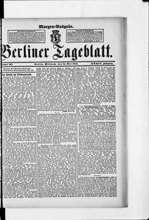 Berliner Tageblatt und Handels-Zeitung on May 24, 1905