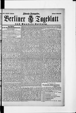 Berliner Tageblatt und Handels-Zeitung vom 26.05.1905
