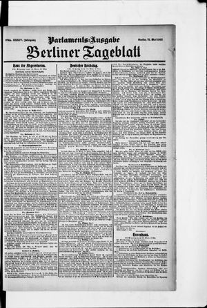 Berliner Tageblatt und Handels-Zeitung vom 31.05.1905