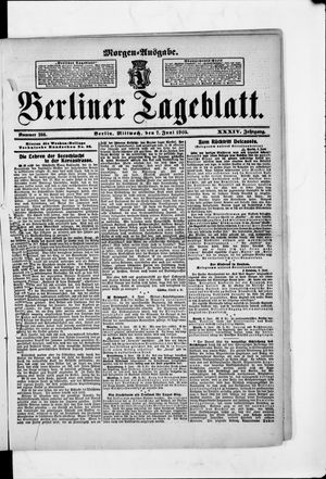 Berliner Tageblatt und Handels-Zeitung vom 07.06.1905