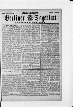 Berliner Tageblatt und Handels-Zeitung vom 08.06.1905