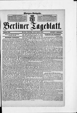 Berliner Tageblatt und Handels-Zeitung vom 09.06.1905
