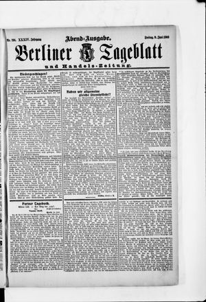 Berliner Tageblatt und Handels-Zeitung vom 09.06.1905