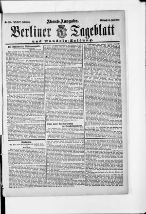 Berliner Tageblatt und Handels-Zeitung vom 14.06.1905