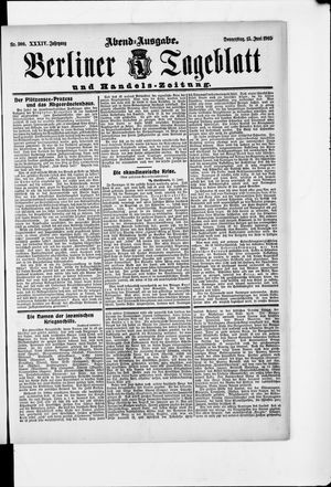 Berliner Tageblatt und Handels-Zeitung vom 15.06.1905