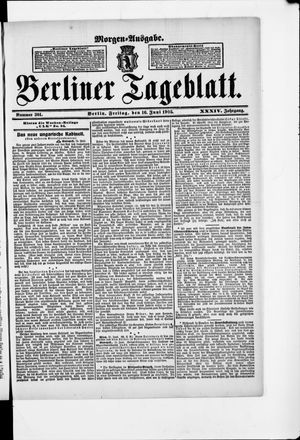 Berliner Tageblatt und Handels-Zeitung vom 16.06.1905
