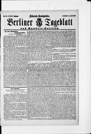Berliner Tageblatt und Handels-Zeitung vom 24.06.1905