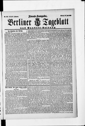 Berliner Tageblatt und Handels-Zeitung vom 26.06.1905