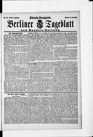 Berliner Tageblatt und Handels-Zeitung vom 27.06.1905