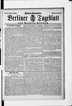 Berliner Tageblatt und Handels-Zeitung vom 28.06.1905