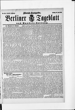Berliner Tageblatt und Handels-Zeitung vom 30.06.1905