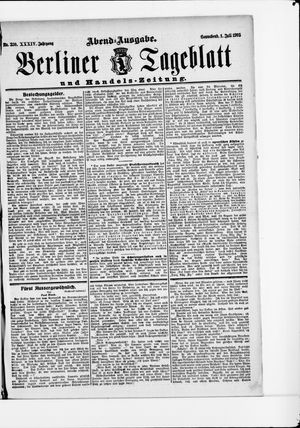 Berliner Tageblatt und Handels-Zeitung vom 01.07.1905