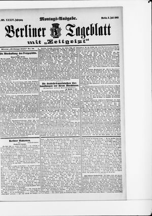 Berliner Tageblatt und Handels-Zeitung vom 03.07.1905