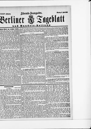 Berliner Tageblatt und Handels-Zeitung vom 03.07.1905