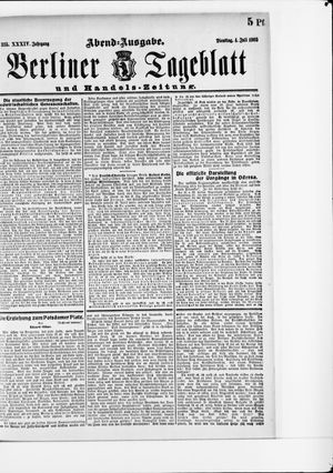 Berliner Tageblatt und Handels-Zeitung vom 04.07.1905