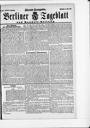 Berliner Tageblatt und Handels-Zeitung vom 05.07.1905
