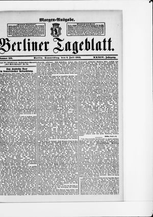 Berliner Tageblatt und Handels-Zeitung on Jul 6, 1905