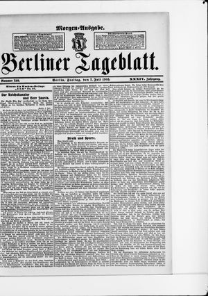 Berliner Tageblatt und Handels-Zeitung on Jul 7, 1905