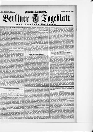 Berliner Tageblatt und Handels-Zeitung vom 10.07.1905