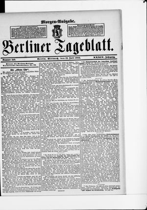 Berliner Tageblatt und Handels-Zeitung on Jul 12, 1905