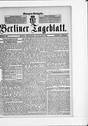 Berliner Tageblatt und Handels-Zeitung vom 15.07.1905