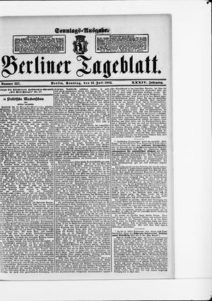 Berliner Tageblatt und Handels-Zeitung vom 16.07.1905