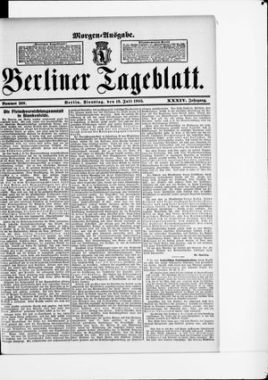 Berliner Tageblatt und Handels-Zeitung vom 18.07.1905