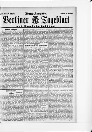 Berliner Tageblatt und Handels-Zeitung vom 18.07.1905
