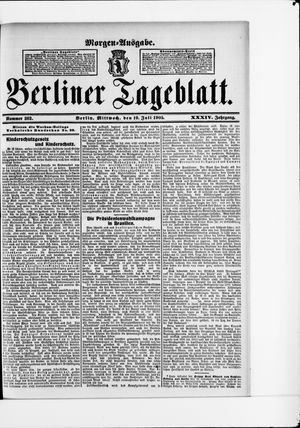 Berliner Tageblatt und Handels-Zeitung vom 19.07.1905