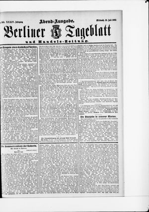 Berliner Tageblatt und Handels-Zeitung on Jul 19, 1905
