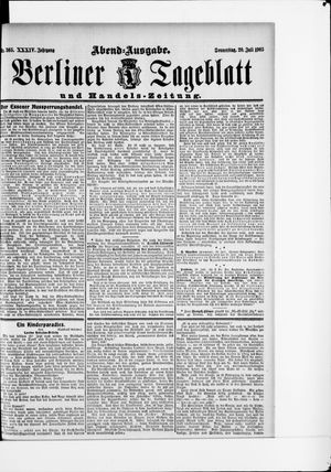 Berliner Tageblatt und Handels-Zeitung vom 20.07.1905