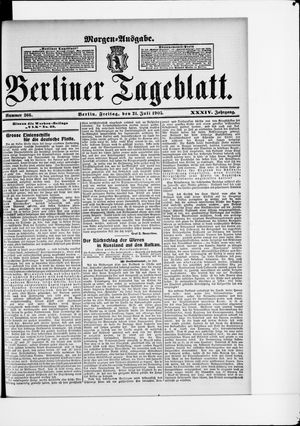 Berliner Tageblatt und Handels-Zeitung vom 21.07.1905